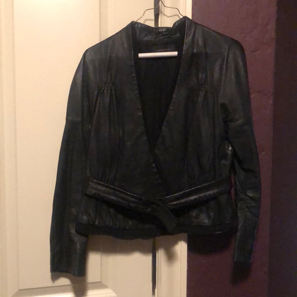 BCBGMaxAzria black leather jacket